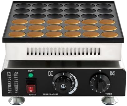 36-Hole Commercial Waffle Maker, 900W Electric Waffle Machine, Stainless Steel Waffle Iron Baker with Non-Stick Coating, 122-572℉ Temperature Adjustable by Milzeone