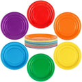 Breroa 72 Pcs Rainbow Paper Plates 7 Inch Bulk Rainbow Plates Disposable by Breroa