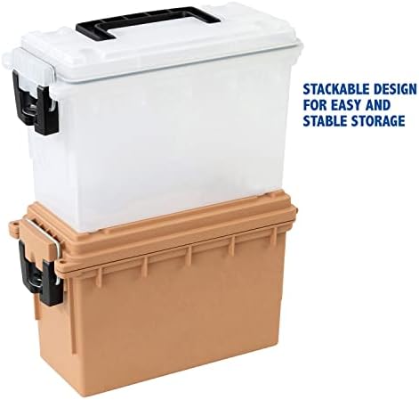 Sheffield 12635 Ammo Box Made in USA Stackable Lockable Ammo Storage Box, Standard Single (Pack of 6) - Image 6