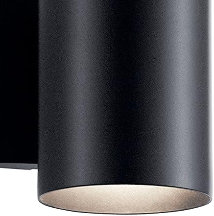Kichler Cylinders 7" Outdoor Wall Sconce in a Black, 1-Light Exterior Wall Light, Cylinder Fixture, (7" H x 5" W), 9234BK (Pack of 2) - Image 2