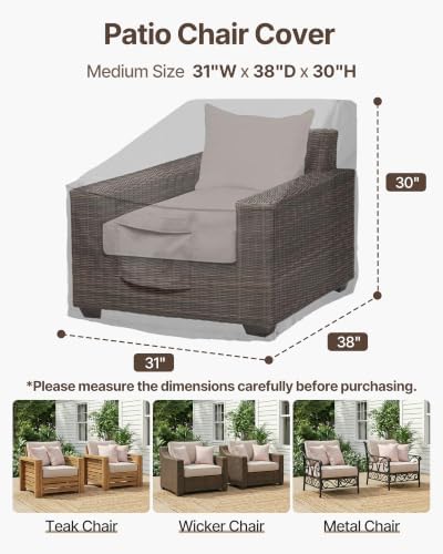 Vailge Patio Chair Covers & Outdoor Furniture Covers Heavy-Duty Waterproof - Image 2