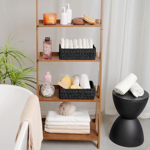 GRANNY SAYS Wicker Storage Baskets for Shelves, Black Wicker Basket, 2-Pack - Image 6