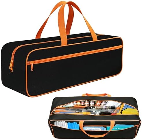 Grill Utensil Tool Storage Bag for Outdoor Grilling, Extra Large 25" x 10" x 8" BBQ Accessory Storage, Heavy-Duty Utensil Grill Accessories Organizer Case Storage Compatible with Blackstone by TexCrafters