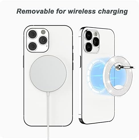 Magnetic Phone Ring Holder for MagSafe, Glitter, White - Image 2