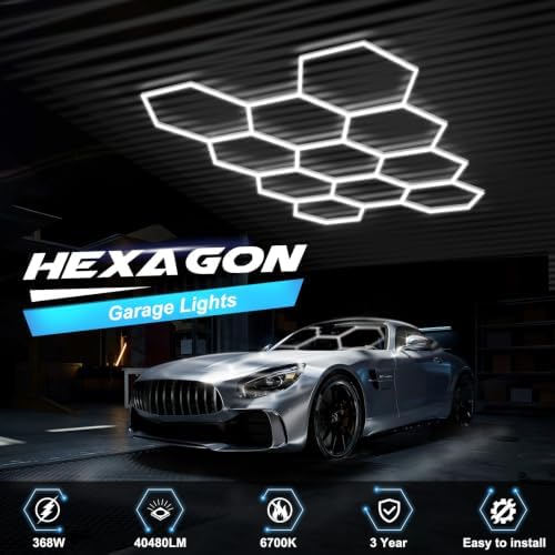 FERUERW Hexagon Garage Lights 11 Hex Grid, 3 Color Temperature - Image 5