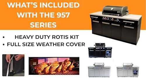 Mont Alpi Premium 70"W x 24"D Stainless Steel Outdoor Kitchen Island with Refrigerator + 32"W 4-Burner BBQ Grill + Infrared Burner + Storage Cabinets + Granite Countertops + Natural Gas Conversion Kit - Image 2