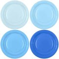 Breroa 72 Pcs Gradient Blue Paper Plates 7 Inch Bulk Blue Plates Disposable by Breroa