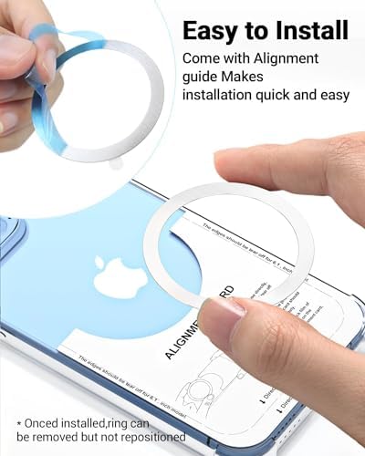 KALAPOP for Magsafe Sticker Magnet - 10 PCS, Ultra-Thin(0.4mm), Compatible with iPhone 17/Air/16/15/14/13/12 Series,mag Safe Charger, for Apple Wallet Magsafe - Silver - Image 2
