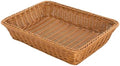 RT&BS Large Wicker Bread Basket for Serving, Wicker Fruit Basket, Display Baskets for Vegetable Fruit, Reusable Handwoven Serving Baskets for Kitchen, Store, Restaurant, Outdoor (Brown, L) by RT%26BS