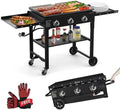 BESTFIRE Foldable Flat Top Grill, Outdoor Griddle-3 Burner Propane Griddle by GrillsOutdoorCooking