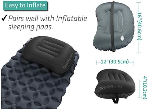 TREKOLOGY Aluft 2.0 Small Inflatable Camping Pillow for Backpacking, Travel - Image 6