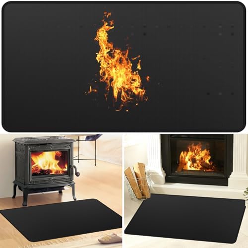 24"x42" Fireplace Mat - Fire Resistant Rug Under Grill Mat by rumlick