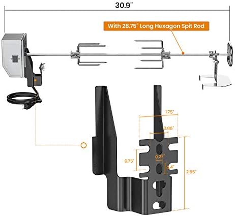 onlyfire Stainless Steel Grill Rotisserie Kit for Most Gas Grills - Image 2