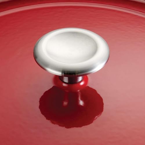 Tramontina Bestow Enameled Cast Iron 4-Qt Braiser Pan with Lid, Red - Image 6