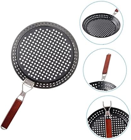 SHOWERORO Camping Pans Grilling Skillets Non-stick Bbq Plate Outdoor Bbq Tool Even Heat Distribution - Image 4