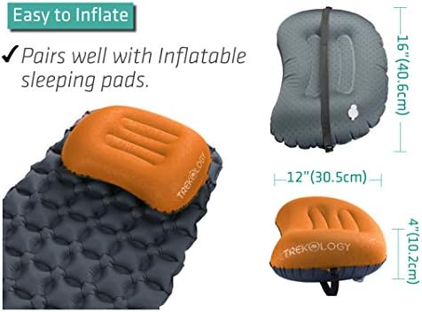 TREKOLOGY Aluft 2.0 Small Inflatable Camping Pillow for Backpacking, Travel - Image 6
