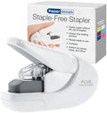 Plus Paper Clinch Compact Staple-Free Stapler, Ivory White by Plus