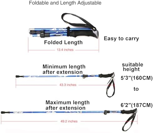 A ALAFEN 7075 Aluminum Collapsible Ultralight Trekking Pole - Image 3