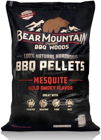 Bear Mountain All Natural Wood Pellets for Smoker, Grill & BBQ, 20 Lbs by BearMountainBBQ