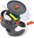 Lightweight Camping Cookware Set for 1-2 People, Hard-Anodized by DADinithron