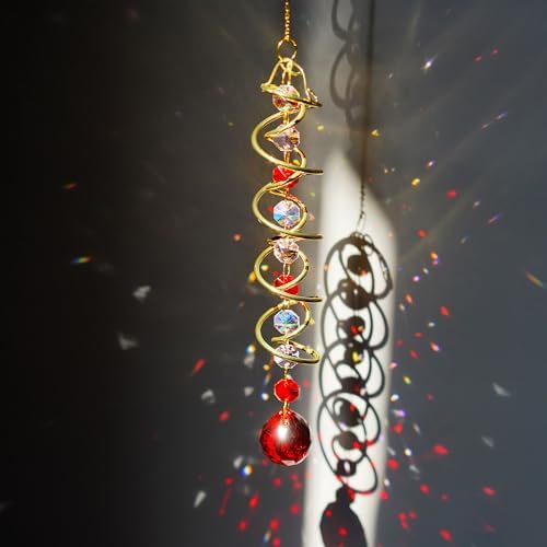 20.5in Crystal Gazing Ball Wind Spinner Suncatcher Garden Decor - Image 2