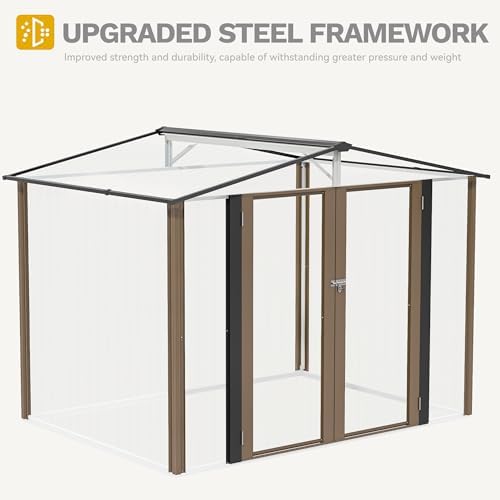 DWVO 7'x5' Large Metal Outdoor Storage Shed, Heavy Duty Tool Storage Sheds for Backyard Patio Lawn - Image 5