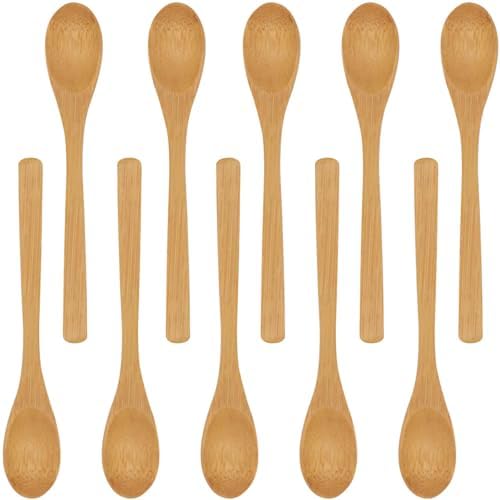 BambooMN 8" Reusable Bamboo Dinner Spoon - 30 Units by BambooMN