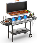 2-in-1 Propane Stove & Griddle Combo, 225,000 BTUs, Steel Cooking Surface by Veralune