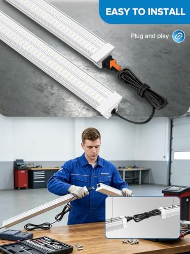 Bright Led Shop Lights 4FT| Hanging Or Surface Mount| 60W 9000LM 5000K - Image 4