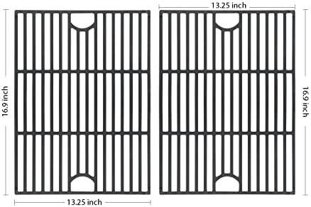 Grill Grates for Nexgrill 4 Burner 720-0830H 720-0830D 720-0670A 720-0783C 720-0783E 720-0958A, 17" Cast Iron Replacement Parts for 5 Burner 720-0888N Charbroil 463241113 463446015, Kenmore Gas Grill - Image 5
