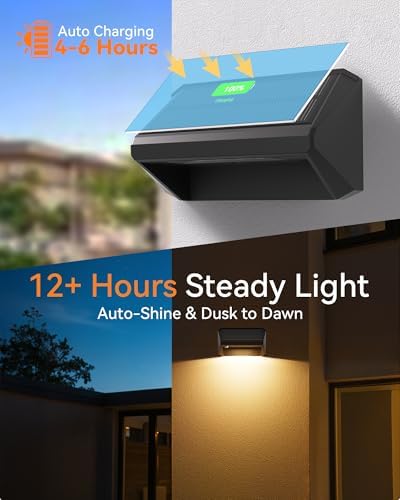 Solar Fence Lights Outdoor, 12 Pack Fence Lights Solar Powered RGB - Image 2