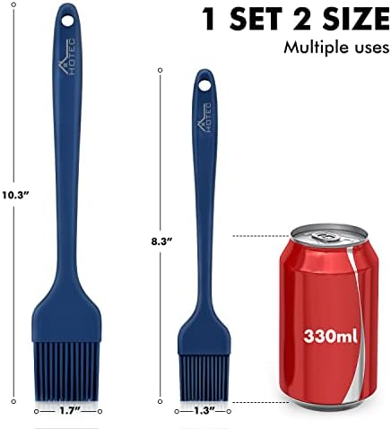 HOTEC Silicone Basting &Pastry Brushes BPA Free, Classic Blue 2 - Image 2