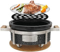 Yakitori Ceramic Charcoal Grill, Japanese Tabletop BBQ, Round 14" by AUPLEXKAMADOGRILLCOLTD