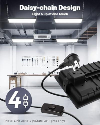 2 Pack Linkable LED Shop Lights, 100W 15000LM Garage Light 6000K - Image 3