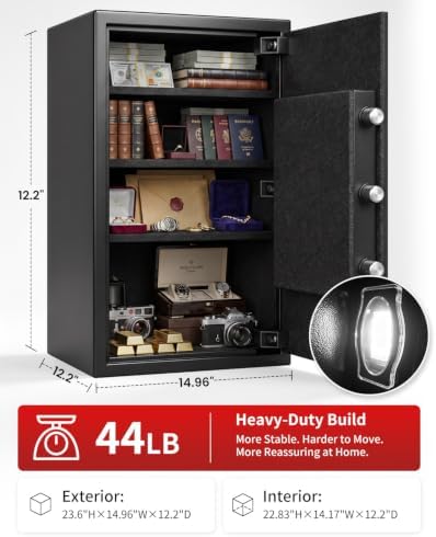 [2026 Upgraded] -35 Min Real Fireproof Safe-4.6 Cu Ft Large Safe for Home - Image 4