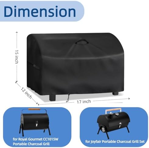 Mini Gas Grill Cover for Royal Gourmet CC1015W for Joyfair Charcoal Grill - Image 2