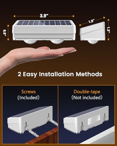 JOFIOS Solar Fence Lights Outdoor Waterproof, 80 Lumens Solar Lights for Fence with Warm White & RGB 8 Colors,Outdoor Solar Light for Deck, Patio, Backyard, Fence, Railing (8-Pack-White) - Image 6