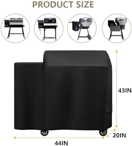 Grill Cover Replacrment Recteq RT-410/340 RT-B380 and Rec Tec RT-B380X Bullseye Deluxe Wood Pellet Grill, Full Length Heavy-Duty Premium Cover, Waterproof Moisture Proof Breathable - Image 2