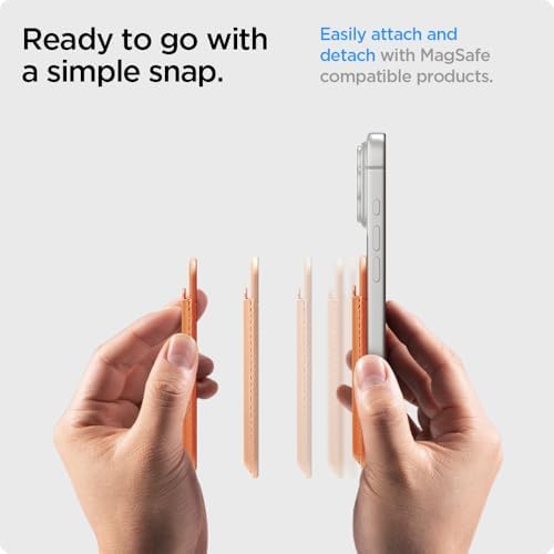 Spigen for MagSafe Wallet, Holds 3 Cards, Strong Magnet, Valentinus MagFit - Image 4
