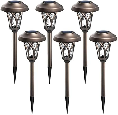 GIGALUMI Solar Pathway Lights Outdoor, Metal Glass & ABS Landscape Lights by GIGALUMI