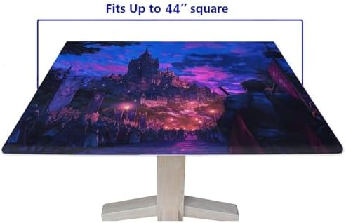 Tablecloth for Card Table Size, Medieval Fantasy Pattern Printed on Washable Bridge Table Covers, Ideal for Buffet Catering Community, Fit for 44" x 44" Square Tables - Image 5