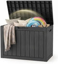 DRATO 60Gal Weatherproof Resin Deck Box, Black Lockable Outdoor Storage Bin by DRATOprovidesawarmandcozy