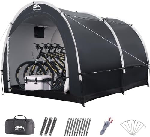 Happy Travel Outdoor Waterproof Bike Storage Tent Shed for 2/3/4/6/8 Bikes by HappyTravel