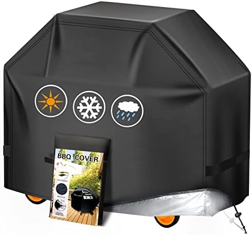 Aoretic Grill Cover, 58 inch BBQ Gas Grill Cover for Outdoor Grill, Grill Cover Barbecue Waterproof, Anti-UV for Weber Char-Broil Monument Nexgrill Spun Charbroil by Aoretic