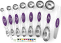 Spring Chef Stainless Steel Magnetic Measuring Spoons Set of 8, Purple by SpringChef