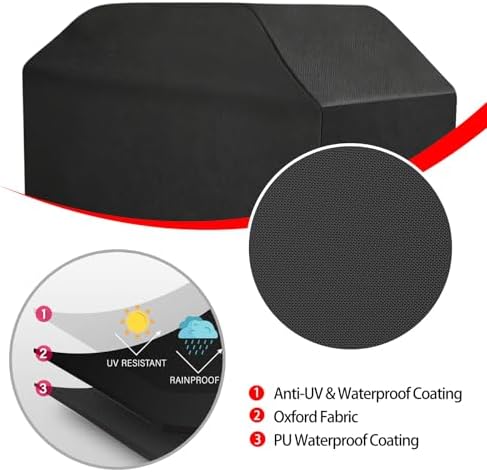 Griddle Cover, 36 Inch BBQ Gas Flat Top Grill Cover for Blackstone Grill, Waterproof, Anti-Uv, Rip-Proof, Fade Resistant Material, Outdoor Griddle Cover with Hook-and-Loop Straps, Heavy Duty Black - Image 5