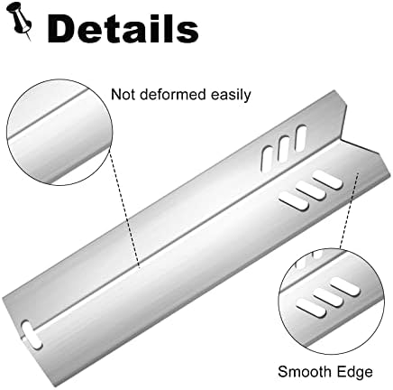 Grill Heat Plates Shield for Backyard Grill BY14-101-001-05 BY16-101-002-06,Revoace Gas Grill GBC1690W GBC1705WV GBC1706W GBC1793W,Uniflame GBC1030WRS GBC1134W Stainless Steel Burner Cover 14" - Image 3