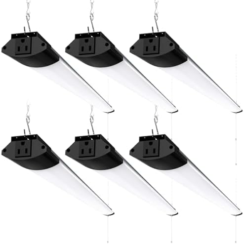 Barrina BS84 LED Shop Lights 4FT for Workshop, 84W 10000LM 5000K, 6 Packs by Barrina