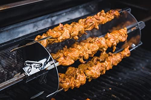 Napoleon Rotisserie Shish-Kebab Skewer Set - Fits Most Spit Rods, 6 skewers, 2 Rotisserie Plates, Does Not Include Rotisserie - Image 7