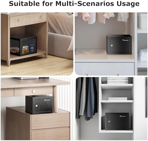 Bonsaii Security Safe Box with Key Lock, 0.23 Cu.Ft for Cash Jewelry Home - Image 7